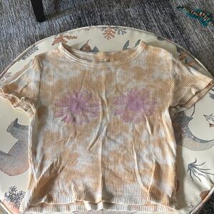 Tie-Dye T-Shirt with Floral Design